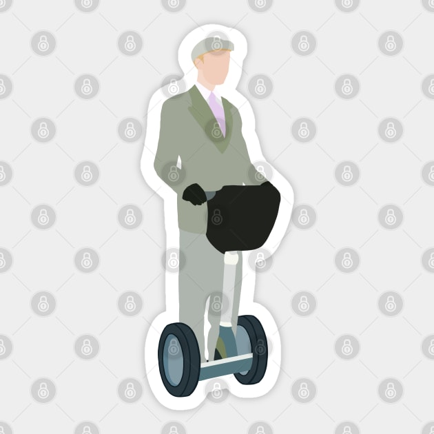 niles crane on his segway Sticker by aluap1006